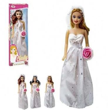Imagem de Boneca Cindy Noiva 30cm GRANDE - Looks Modernos, Acessórios e Estilo para Desfilar com as Amigas - PANAMI