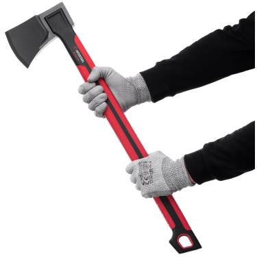 Imagem de INTERTOOL 5 lbs Power Splitting Axe, Wood Splitter, 28-inch Shock Absorbing Anti-Slip Grip Handle, Protective Carry Sheath, Storm HT08-0298