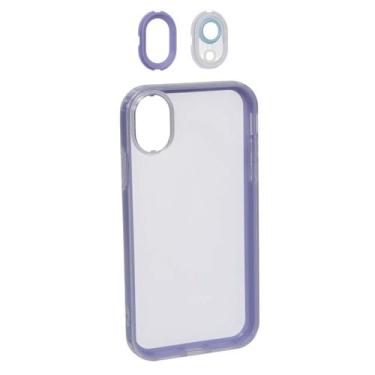 Imagem de Capa Case 3 em 1 Transparente Compatível Iphone XR - Tesla Store, Roxo