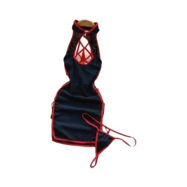 Imagem de Macacão Feminino Sem Mangas, Slim, Costas Descobertas, Saia Mini Pliss