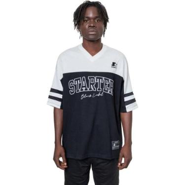 Imagem de Camiseta Starter Oversize Streetwear Esportivo Preto Algodão, Preto, G