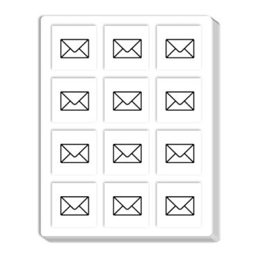 Imagem de Envelope Adesivos de planejador transparentes para e-mail, 1,27 cm, scrapbooking, calendário artístico, artesanato, pacote com 120