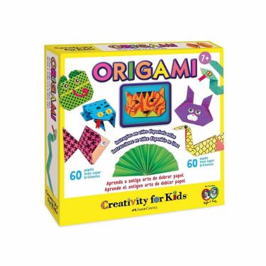 Imagem de Kit origami com 60 folhas Creativity for Kids Faber Castell