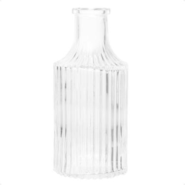 Imagem de Mini Vaso de Vidro Transparente Arranjo Flores e Plantas Decorativo 12cm