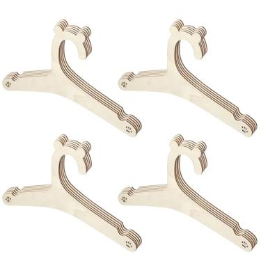 Imagem de Cabide de madeira para crianças, cabide de madeira, cabide para bebês meninas e meninos, cabide para bebês infantis, lindo cabide de coroa/urso/coelho para bebês e meninas e meninos (estilo A)