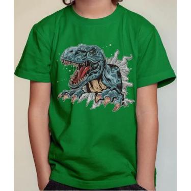 Imagem de Camiseta Camisa Infantil Juvenil Menino Menina Desenho Dinossauro Md1 