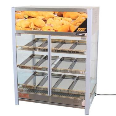 Imagem de Estufa Salgado Vapor Abre na Frente 12 Bandejas Titã com Led, 220V