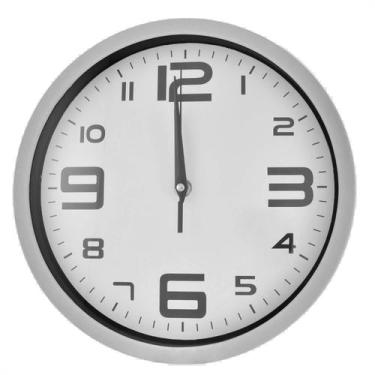 Imagem de Relogio Moderno De Parede Analogico Continuo Decoração Silencioso Em P