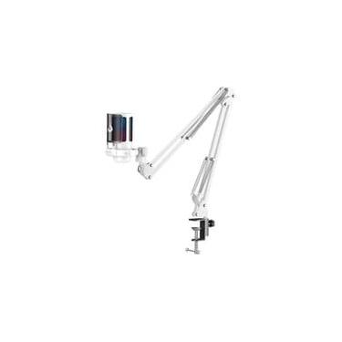 Imagem de Microfone Gamer Rise Mode Elite 08 com Suporte de Mesa, RGB, USB-C, Branco - RM-ME-08-W