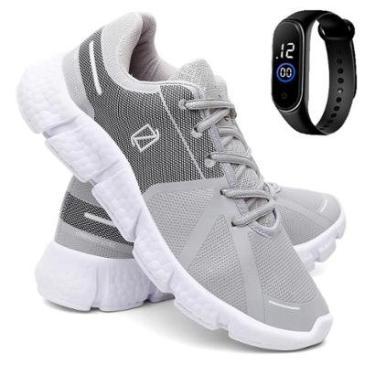 Imagem de Tênis Masculino Esporte Super Leve Para Caminhada Corrida e Treino e Relógio-Masculino