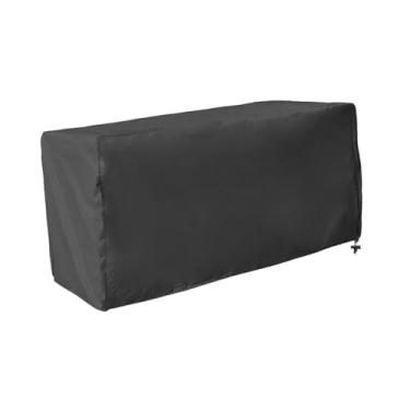 Imagem de Baoblaze Capa para sofá de dois lugares, capa para área externa com cordão em tecido Oxford, à prova d'água, banco de armazenamento, para cadeira de móveis, Preto, S