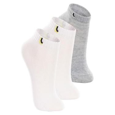 Imagem de Kit 3 Pares de Meias Infantil Cano Curto Lupo 2725-005 Colorido, Cinza