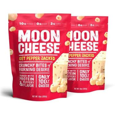 Imagem de Cheese Snack Moon Cheese Bites Get Pepper Jacked 280 g, pacote com 2