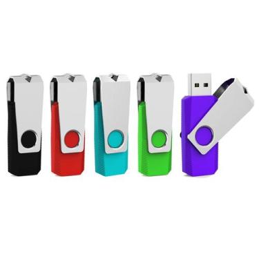 Imagem de Unidade Flash USB Aiibe 32GB USB 2.0 Swivel Memory Stick x5