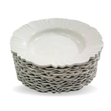 Imagem de Kit 5 Até 50 Prato Fundo Pétala com Borda Branco Refeição Churrasco Fe