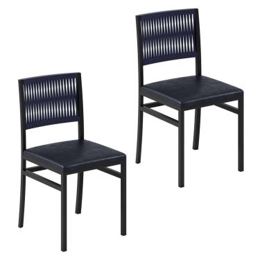 Imagem de Conjunto 2 Cadeiras para Sala de Jantar Barcelona Azul