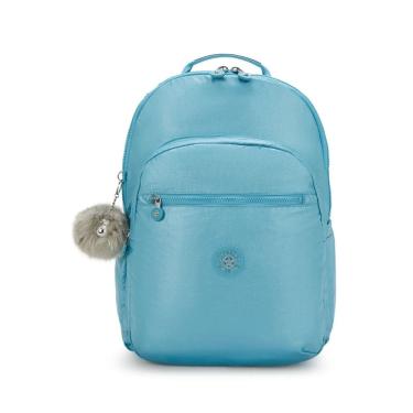 Imagem de Mochila Kipling Seoul XL com Porta Notebook Azul Metalica 
