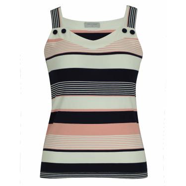 Imagem de Regata Pau a Pique Listrada Rosa