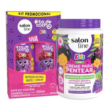 Imagem de Uva Salon Line Kit com Shampoo, Condicionador e Creme de Pentear, Roti