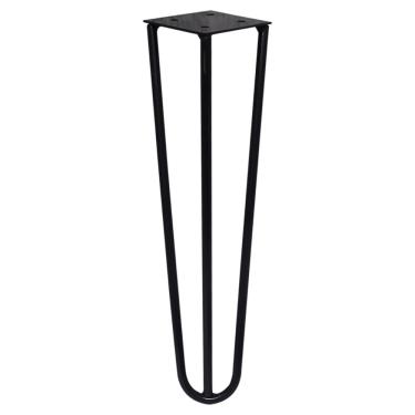 Imagem de Pé de Metal 30 CM Hairpin Legs Mesa de Canto Rack e Puffs Preto G41