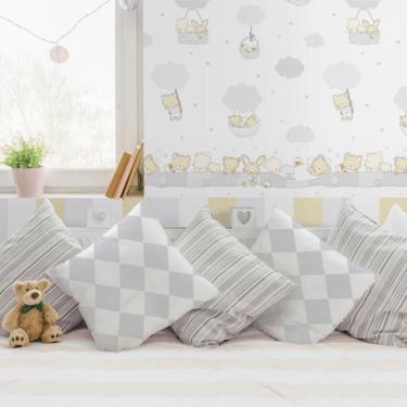 Imagem de Papel de Parede Treboli Balões Cinza 5803 - Rolo: 10m x 0,53m