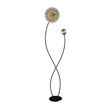 Imagem de Relógio de chão Candeeiro de pé sala estar sofá luz lateral design luxo quarto ins estilo novo candeeiro cabeceira led atmosfera relógio 2023