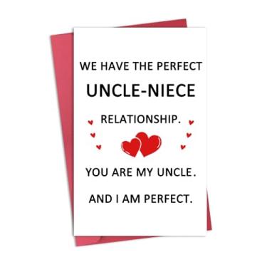 Imagem de Sdopbinbin Funny Uncle Christmas Card for Best Uncles Birthday Gift Card Humorous Christmas Gifts for Men Tios Hilarious Birthday Greeting Cards for Men Funny Xmas Cards for Uncle from Niece