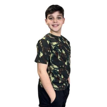 Imagem de Camiseta Infantil Camuflada Exercito - Tedy camisetas, 14, Camuflado