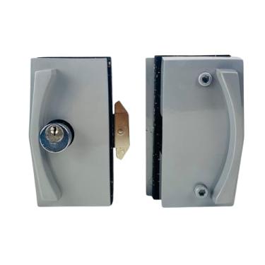 Imagem de Kit Fechadura Blindex 3530 com Contra Fechadura 3534 para Porta de Correr de Vidro Temperado 8 a 10 mm (Fosco)