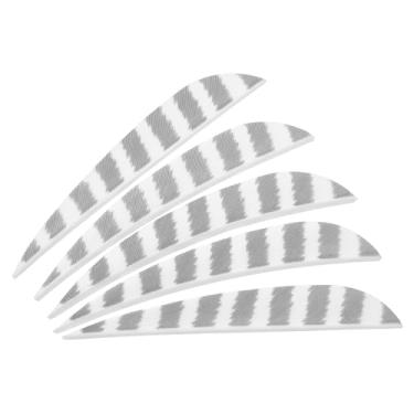 Imagem de Palhetas de corte blindado, pacote com 10 flechas de 10 cm, flecha de penas de peru, flecha de asa direita para tiro ao alvo DIY, branco