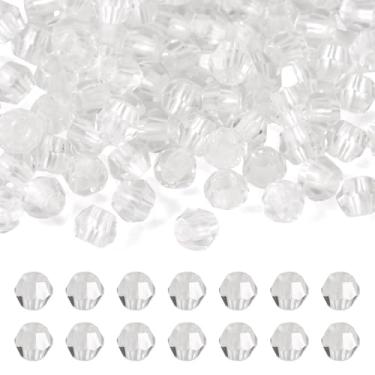 Imagem de 200 peças de contas de cristal bicone para artesanato 4,5 x 3,5 mm contas de vidro transparentes facetadas mini espaçadores soltos para pulseira faça você mesmo, colar, brinco, enfeite de fabricação