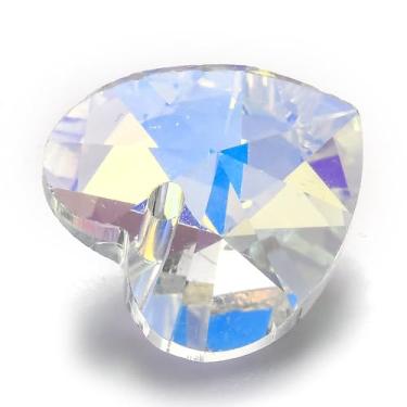 Imagem de 20 peças transparentes AB ideias românticas para dia dos namorados, pingentes de coração facetado, pingente de coração facetado, artesanato feito à mão, joias para encontrar suprimentos 10 x 10 x 5 mm