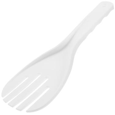 Imagem de Colher de arroz Hemoton, 2 peças, plástico antiaderente, colher de arroz, utensílios de cozinha para casa, restaurante, hotel, branco