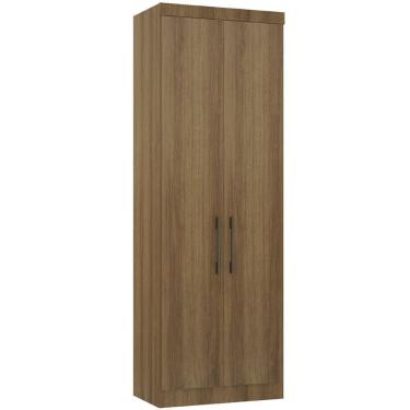 Imagem de Guarda Roupa Modulado 79cm 2 Portas Paris Luciane Móveis Avelã Pf Com Avelã Pf