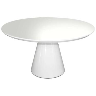 Imagem de Mesa de Jantar Cone 120 cm Laca Branca Yescasa