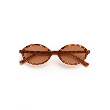 Imagem de Óculos de Sol Blogueira Feminino Vintage Moda Armação Solar (Tartaruga Claro)