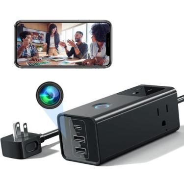 Imagem de Carregador de tomada de parede com câmera escondida HD 1080P WiFi Spy 