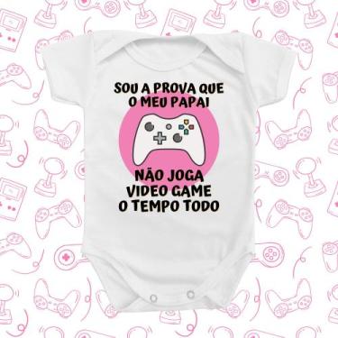 Imagem de Body de Bebê Roupinha Temático Presente Mimo Vídeo Game Jogar Papai Me