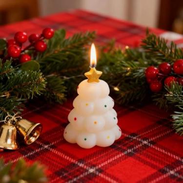 Imagem de 1 molde de silicone de Natal, molde estrela de árvore de Natal, tamanho grande, adequado para decoração de mesa de Natal