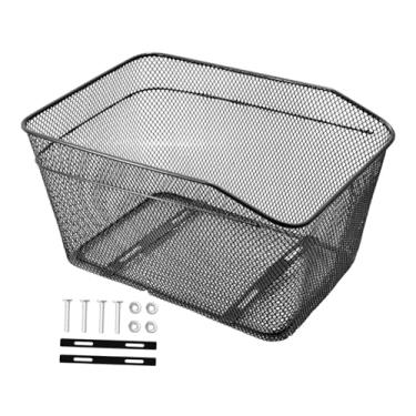 Imagem de Aymzbd Cesto traseiro para bicicleta, organizador de bagagem, cesto de arame para compras.