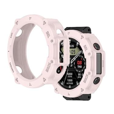 Imagem de Compatível com Amazfit T-Rex Ultra Watch, capa protetora de TPU macio à prova de choque, capa protetora, acessórios para smartwatch, pacote com 2 (rosa)