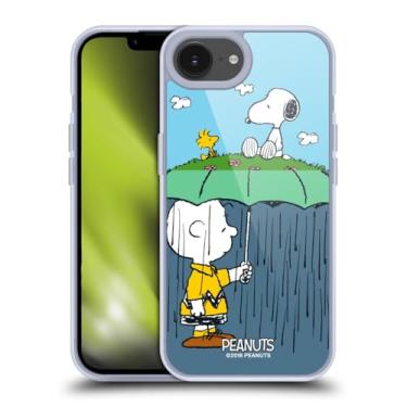 Imagem de Head Case Designs Capa de gel oficialmente licenciada Peanuts Charlie, Snoppy & Woodstock Halfs and Laughs [proteção de grau militar] compatível com Apple iPhone 16e e compatível com MagSafe
