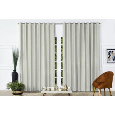 Imagem de Cortina Blackout em Tecido Linho 100% Vedação 4,00x2,70 Varão - CAZZA 