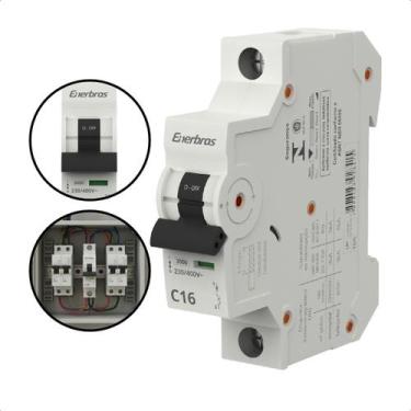 Imagem de Disjuntor Termomagnético 1 Polo Monopolar 3KA DIN 10a 16a 20a 25a 32a 