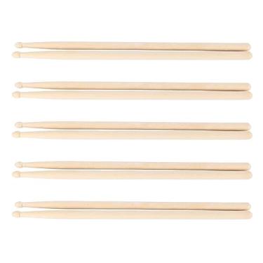 Imagem de RiToEasysports Conjunto de Baquetas de Madeira 7a, 10 Pares de Malho de Tambor para Percussão Macia, 20 Peças de Substituição de Bastão de Madeira de Bordo