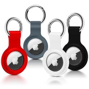 Imagem de Estojo de silicone ultraleve Airtag Holder Pautas, pacote com 4