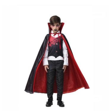 Imagem de Fantasia Vampiro Drácula Infantil Luxo Halloween Festas