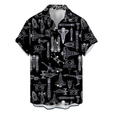 Imagem de Camiseta masculina Aerospace Machine Astronaut Space Black - Wihnsinop