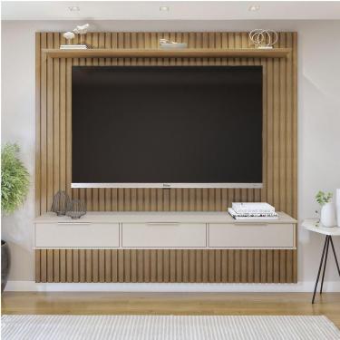 Imagem de Painel Suspenso 227,6 Cm Com Nicho Vitória 100% Mdf Cinamomo/off White