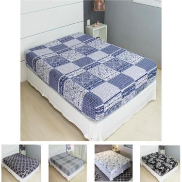 Imagem de Lençol Avulso Casal Malha 100% Algodão Estampado Com Elástico - Cozzil